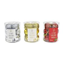 Lot de 12 boules de Noël 30 mm - UBL