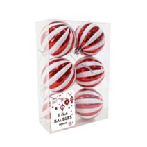 Boules nervurées 60 mm pailletées x6 - UBL
