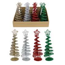 Arbre en spirale en fil métallique pailleté 20 cm - UBL