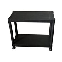 Etagère 2 tablettes 61 x 31 x 50 cm résine noir
