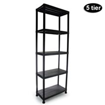 Etagère 5 tablettes 61 x 31 x 171 cm résine noir