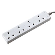 4 Way Extension Socket Cable 1m 13A - MASTERPLUG