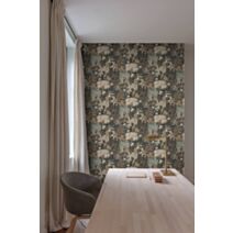 Papier peint vinyle intissé Louan noir 0,53 x 10 m - GRANDECO