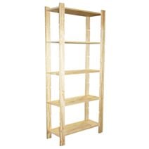 Etagère 5 tablettes pin avec planches 170 x 80 x 40 cm