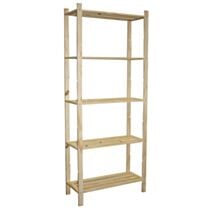 Etagère 5 tablettes pin avec lattes 170 x 70 x 30 cm