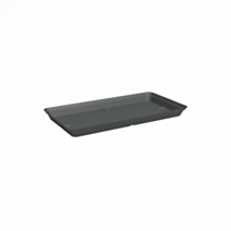 Soucoupe Capri rectangulaire XL 80 cm anthracite - ARTEVASI