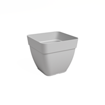 Pot Capri Campana carré 37 cm gris clair - ARTEVASI