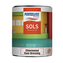 Peinture à base de caoutchouc chloré Maroon 1L - PERMOGLAZE Chlorinated Floor Dressing