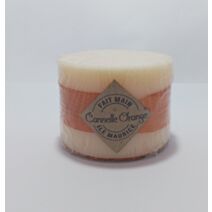 Bougie mouléé cylindre 70 x 100 mm cannelle orange