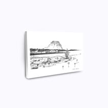 Dessin à l'encre de Chine imprimé Le Morne 40 x 30 cm - FLORENT BEUSSE