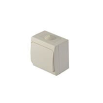 Interrupteur simple va et vient apparent étanche blanc  Tropic - INGELEC
