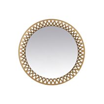 Miroir décoratif cadre doré Ø30 cm 