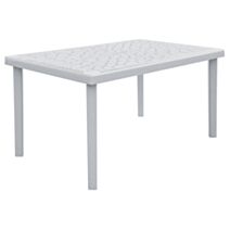 Table de jardin Polypropylène Gruvyer 150x90x74,5cm Gris perle