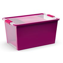 Boîte de rangement BiBox plastique à couvercle 40 L violet - KIS