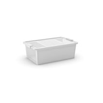 Boîte de rangement BiBox plastique à couvercle 26 L blanc - KIS