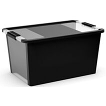 Boîte de rangement BiBox plastique à couvercle 40 L noir - KIS
