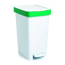 Poubelle de recyclage Smart 25L blanc/vert - TATAY