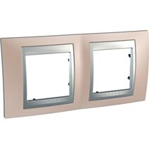 Plaque cuivre onyx alu 2 postes Unicatop - SCHNEIDER
