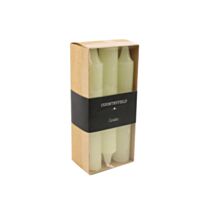 Bougie chandelle Vela Ø2xH.14cm crème - DECOSTARS