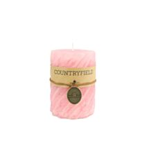 Bougie ronde spirale Tonnie H15cm rose - DECOSTARS