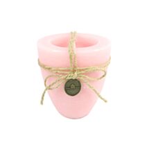 Bougie bol Tonnie H11cm rose - DECOSTARS