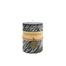 Bougie ronde spirale Tonnie H7,5cm noir - DECOSTARS