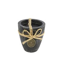 Bougie bol Tonnie H9cm noir - DECOSTARS
