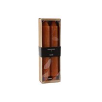 Bougie chandelle Vela Ø4xH.25cm orange - DECOSTARS