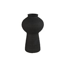Poterie vase haut rond Dobber Ø16,5xH.28cm noir - DECOSTARS