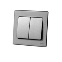 Double interrupteur va-et-vient 10A anthracite avant - MK HONEYWELL
