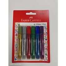 Set de 6 stylos glues glitter couleurs assorties - FABER CASTELL