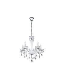 Suspension Carpento acier chrome, verre blanc ø 590 mm E14 5 x 40W- EGLO