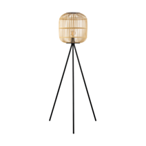 Lampadaire Bordesley H139 cm bois E27x1 - EGLO