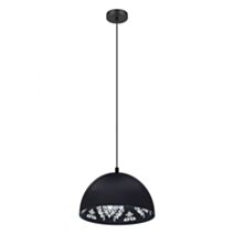 Chandelier suspendu en acier Congresbury E27 noir - EGLO