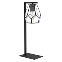 Lampe de table Mardyke 19 x 15 x 50 cm acier noir/verre E27x1 40W - EGLO