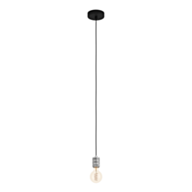 Suspension Yorth H.150cm Noir/Acier E27x1 - EGLO
