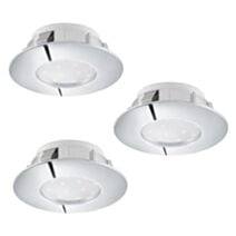 Encastrable Pineda Ø78mm plastique nickel led 6Wx3 - EGLO