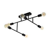 Plafonnier Belsiana noir mm E27 40Wx6 - EGLO