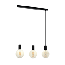 Suspension Pozueta 3 Ampoules H.110cm Acier Noir - EGLO