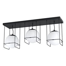 Plafonnier en acier Versuola E27x3 noir - EGLO