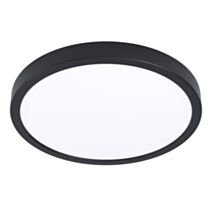 Plafonnier SdB led Fueva 5 ø285mm 20W 3000K Noir - EGLO