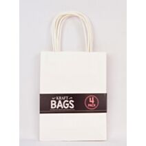 Lot de 4 sacs en papier blanc 200 x 150 x 60 mm- UBL