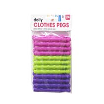 24 pinces à linge plastique dolly - UBL