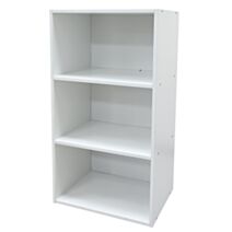 Bibliothèque 3 niveaux 79 x 29 x 42 cm blanc - UBL