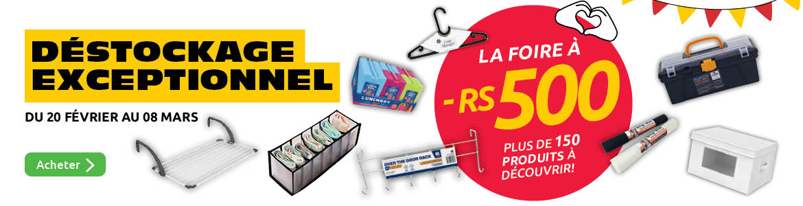 destockage exceptionnel foire aux petits prix que des produits a moins de cing cent roupies