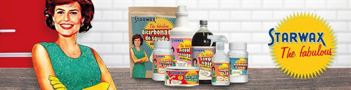 La marque STARWAX propose des produits de soins et d'entretien pour la propreté de la maison, bois, cuir, marbre, textiles